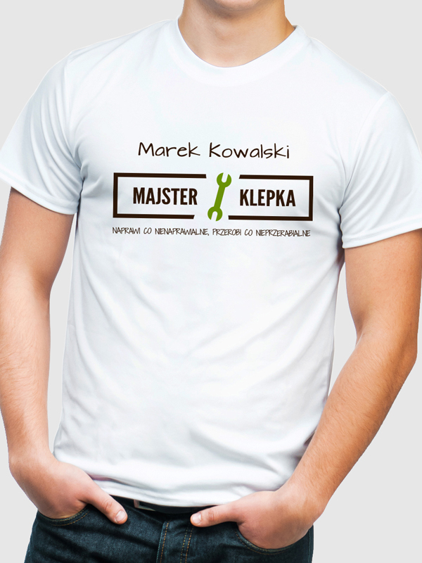 Koszulka personalizowana majster klepka
